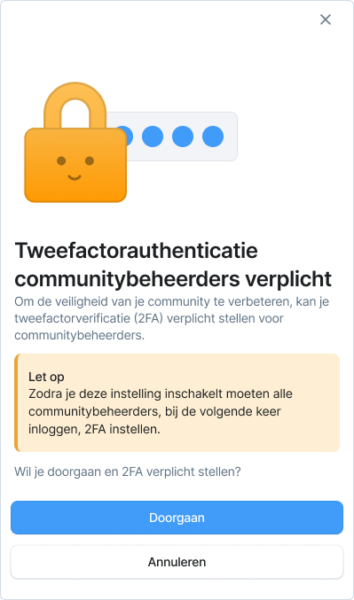 tweefactorauthenticatie verplichten